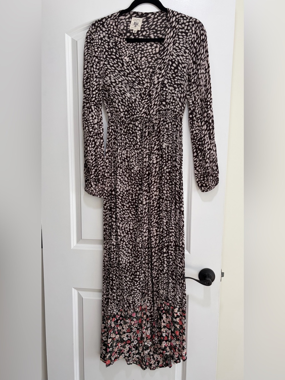 Billabong Allegra Mixed Print Boho Maxi Dress.